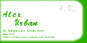 alex urban business card